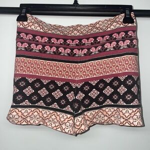 Tribal/Floral Print Charlotte Russe Yoga Shorts